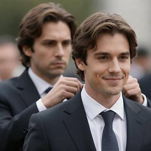 Portrait of Two Men in Suits