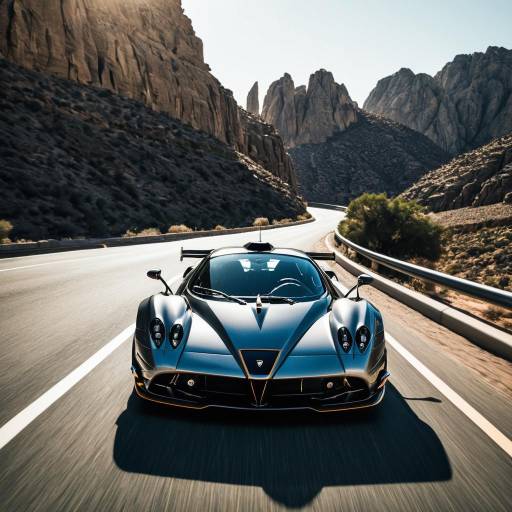 Ultra-Realistic Pagani Zonda on Desert Road