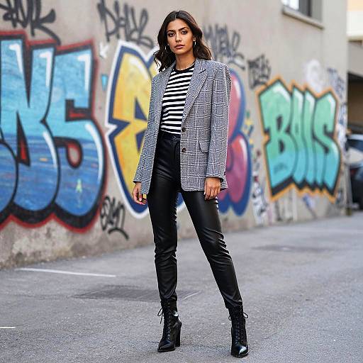 Young Woman in Urban Street Fashion