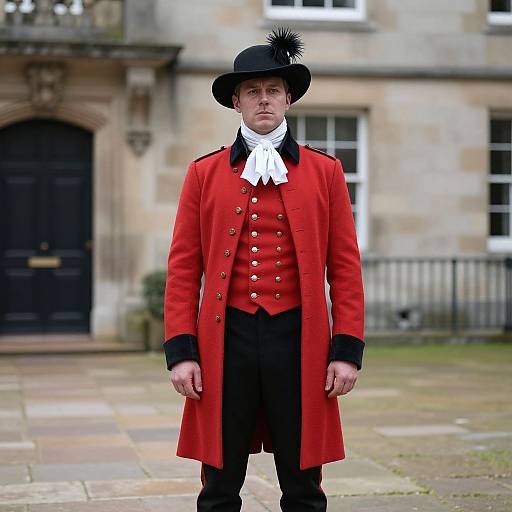 British Man in Red Coat Costume