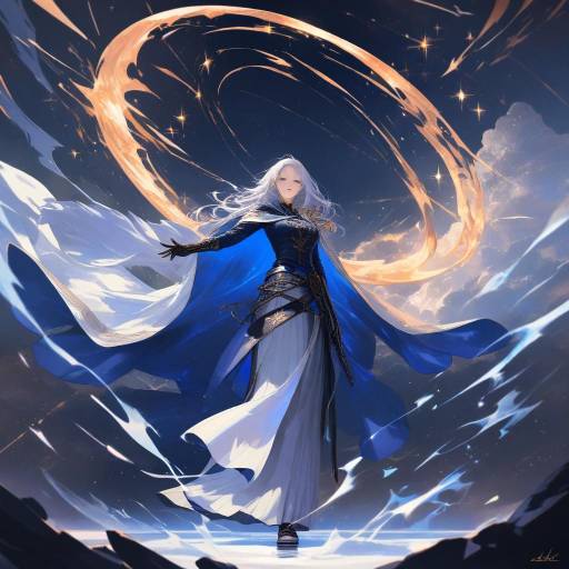 Epic Anime Fantasy Scene with Magic