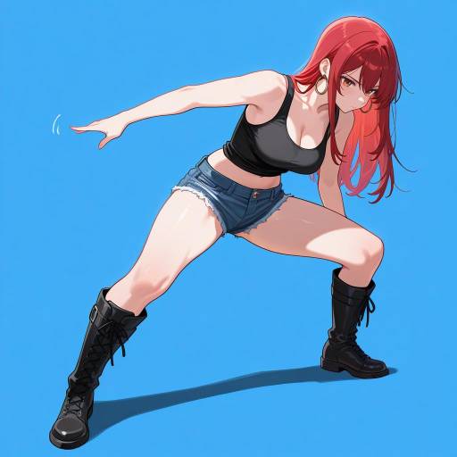 Youthful Sprite in Denim and Boots Youthful Sprite in Denim and Boots