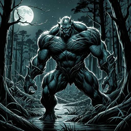 Legendary Shapeshifter in Moonlit Swamp