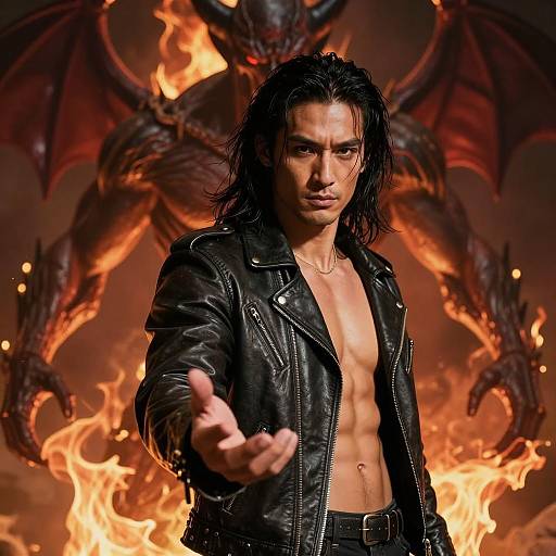 Demonic Encounter with Leather-Clad Hero
