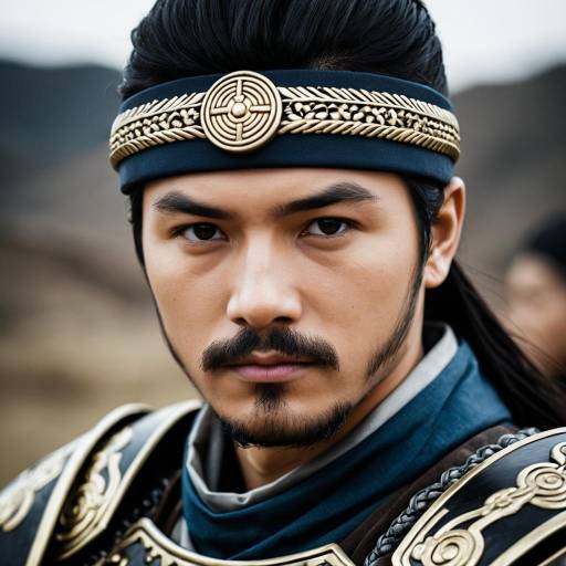 Korean Warrior in Traditional Armor