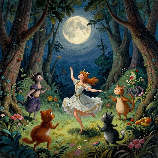 Mystical Forest Dance in Bug's-Eye View