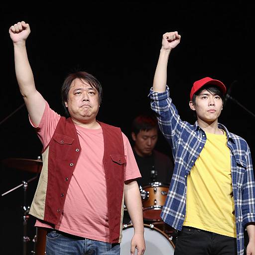 Dynamic Duo of Musicians on Stage