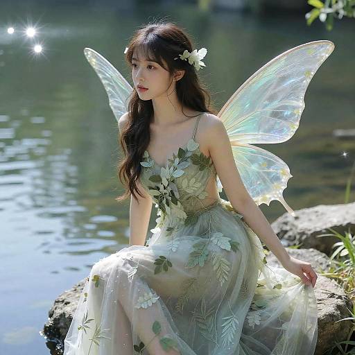 Ethereal Nymph by Enchanted Lake