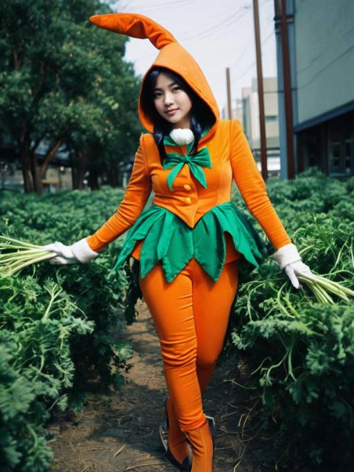 Vibrant Carrot Costume Cosplay Photo