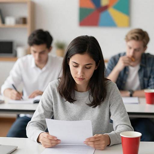 Classroom Scene with Focused Students