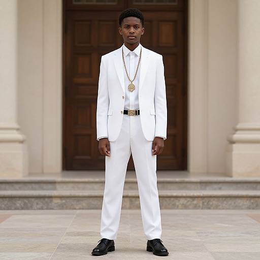 Realistic Church Outfit Male Portrait