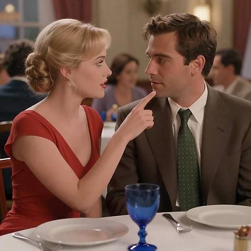 Romantic Restaurant Scene Illustration