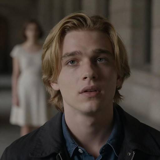 Mysterious Encounter in Dim Corridor