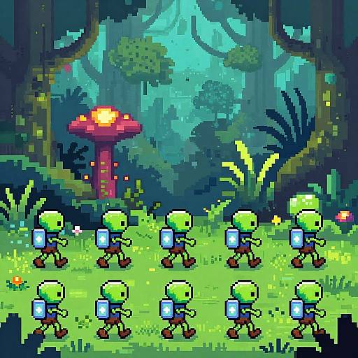 Pixel Art Alien Botanist Animation