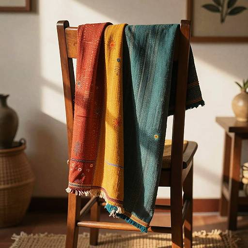 Jama Draped in Sunlit Cozy Room