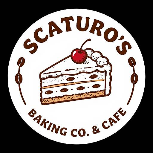 Circular logo with black text 