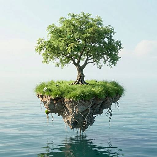 Ethereal Tree on Floating Island
