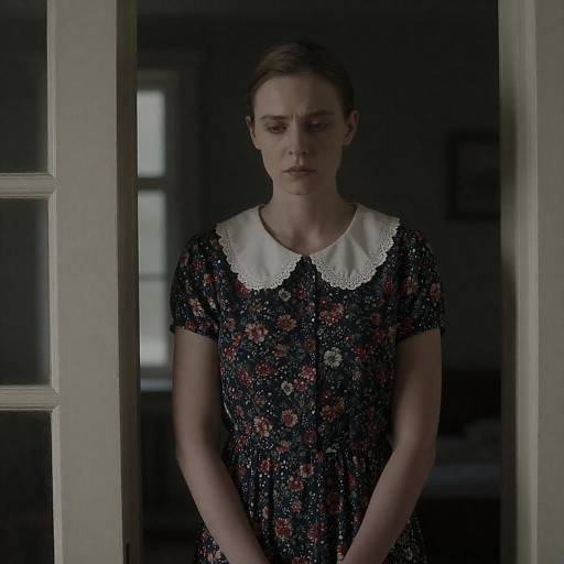 Somber Portrait in Dimly Lit Doorway