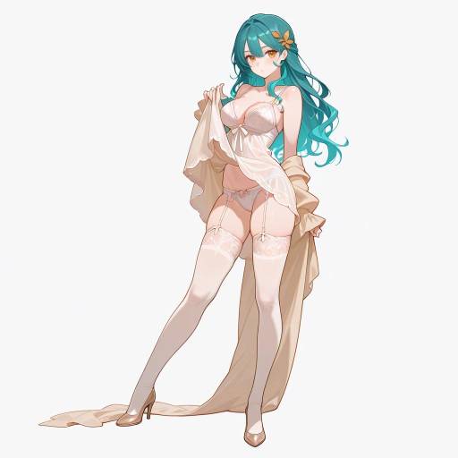 Ethereal Lady with Turquoise Hair Ethereal Lady with Turquoise Hair