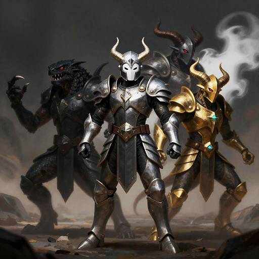 Epic Battle of Four Fantastical Warriors