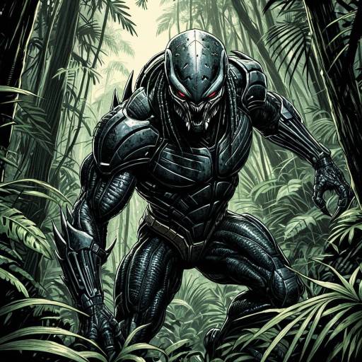 Stealthy Alien Predator in Jungle