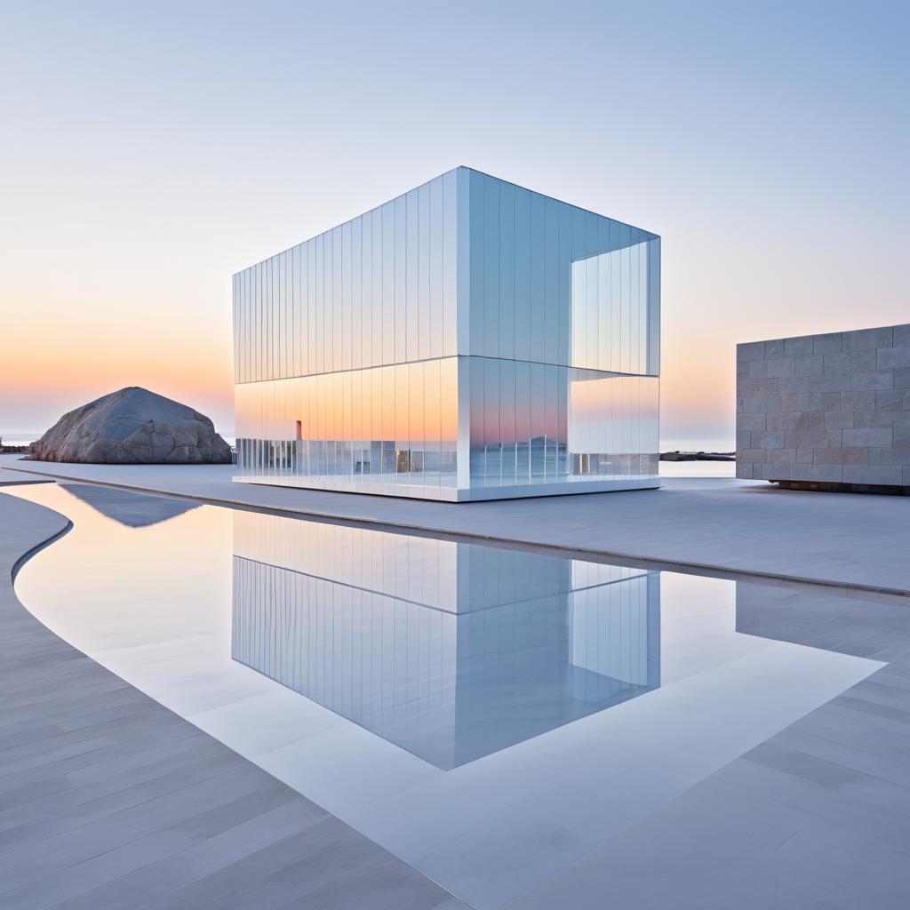 Contemporary Quartz Building at Dawn