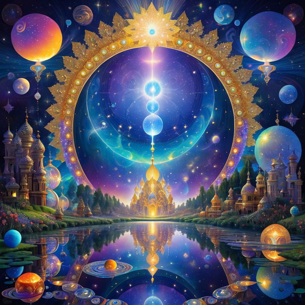 Galactic Reflections: Divine Creation Art