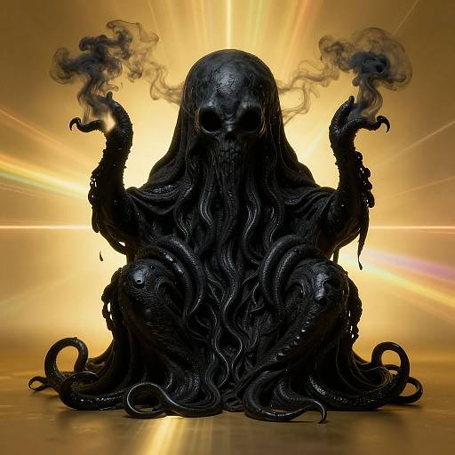 Photo-Realistic Cthulhu with Gilded Tentacles