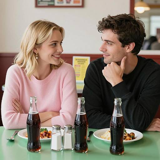 Joyful Conversation at the Diner