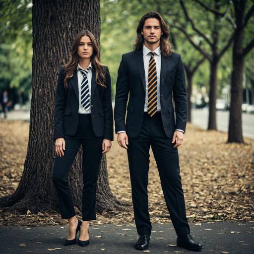 Business Professionals in Suits Outdoors