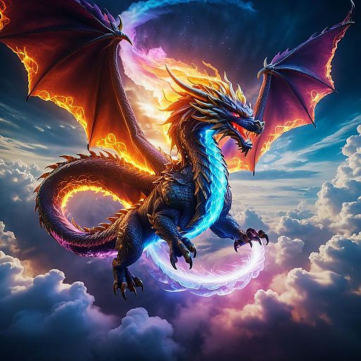 Stunning Cinematic Dragon in Flight Stunning Cinematic Dragon in Flight