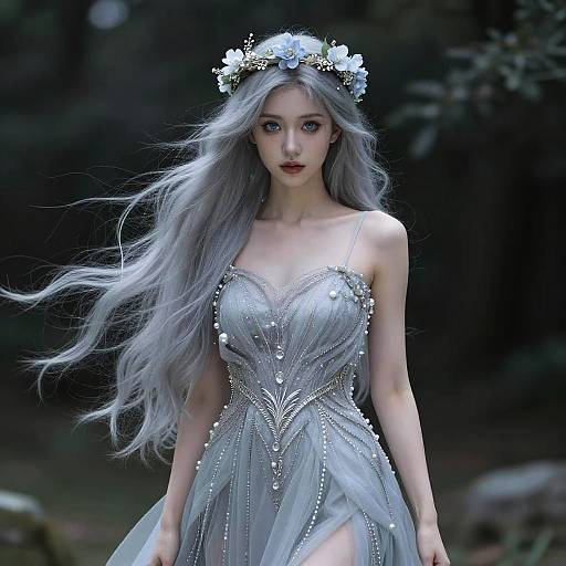 Hyper-Realistic Mysterious Woman Portrait