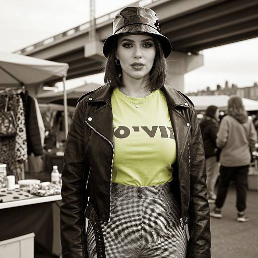 Urban Chic Woman at Flea Market