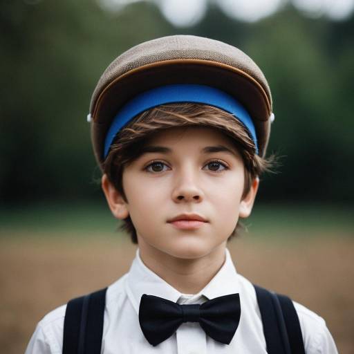 Boy in Costume with Blurry Background