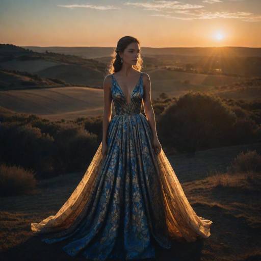 Elegantly Backlit Woman at Sunset Elegantly Backlit Woman at Sunset