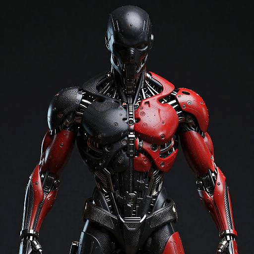 Sleek Biomechanical Assassin Portrait