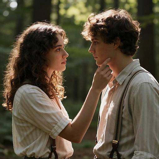Intimate Forest Portrait of Young Couple