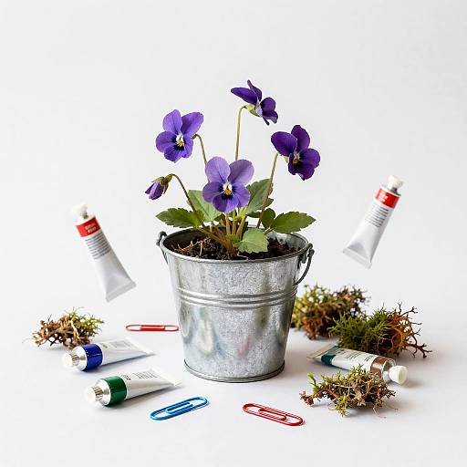 Whimsical Collage Still Life