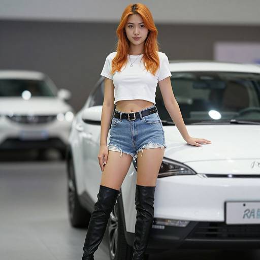 Realistic Woman Fashion Model Casual