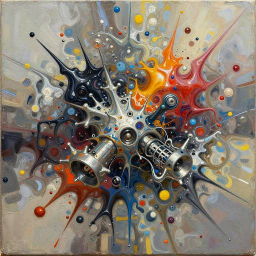 Abstract Futuristic Chaos and Innovation