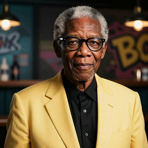 Cyberpunk Veteran Teacher Portrait