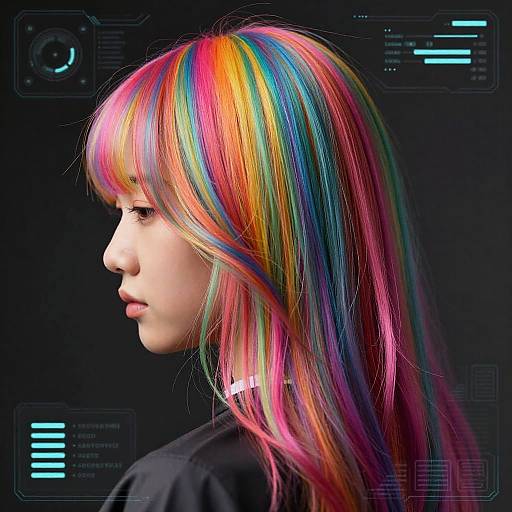 AI-Driven Cyberpunk Hair Recoloring