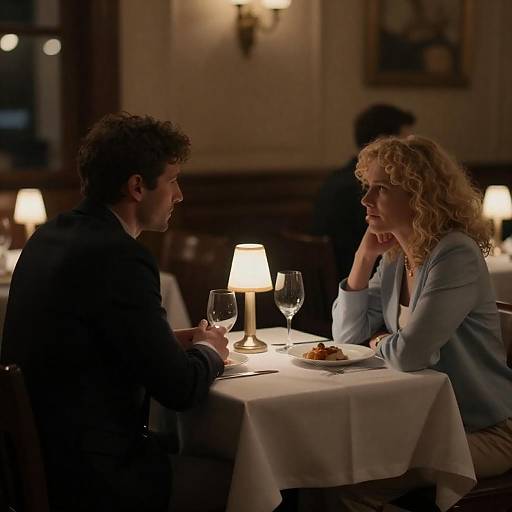 Dimly Lit Restaurant Date Photograph