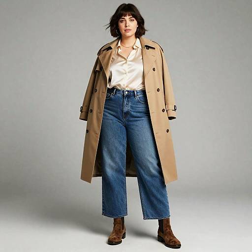 Curvy Editorial: Camel Trench Fashion