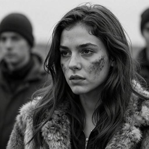 Dramatic Portrait of a Woman in Fur