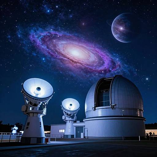 Futuristic Mitaka Observatory Nightscape