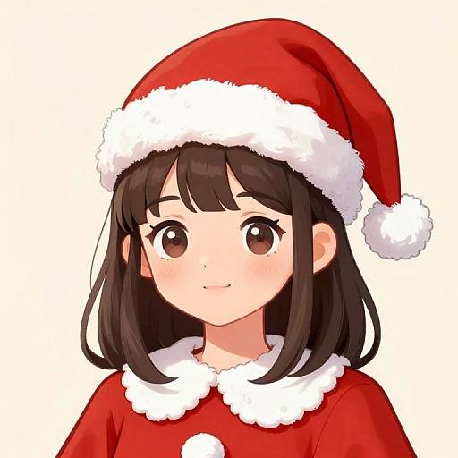 Holiday Elf Girl Anime Illustration