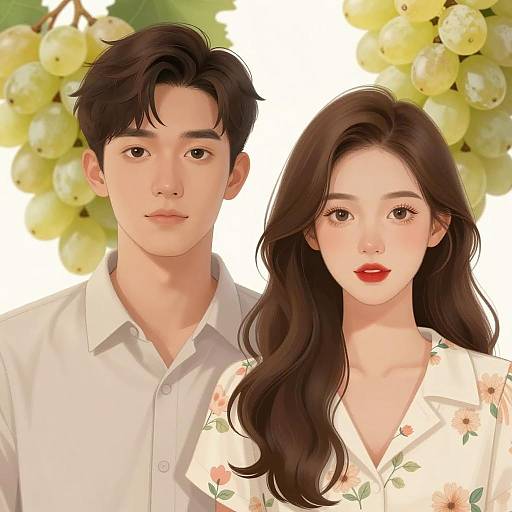 Realistic Digital Portrait of Couple