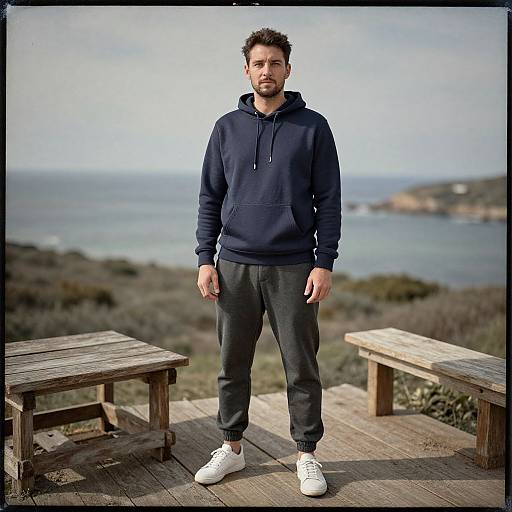 Man in Casual Coastal Outfit