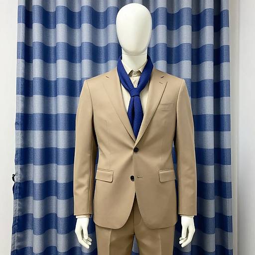 Stylish Mannequin in Tan Suit
